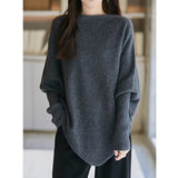 Fongt Plus-Size Sweater Loose Shawl Fashion Bat Shirt Women 2025 Sweater Lazy Top Cover Meat Jacket Tide