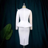 Fongt Designer Cut Piece Splicing Dress Nail Beaded High-Rise Thin Dress Dress Dress Dress Skirt