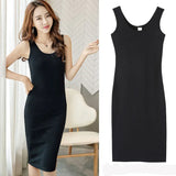 Fongt Bottom Dress Long Slip Dress Large Size Women's Fat Mm Dress 2024 Summer Student Bottom
