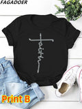Summer Juicy Diamonds Print Tshirt Women Round Neck Short Sleeve Top Female Pattern Harajuku Tshirt 2022 New