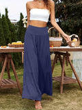 Fongt Summer Leisure Wide-Legged Cotton Pop High-Waisted Loose Trousers Women's Trousers