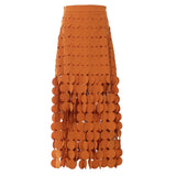 Fongt New Petal Three-Dimensional Burning Double Flowing Half-Dress Skirt Short Skirt Female 1731