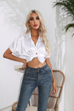 New Satin Short-sleeved Shirt Clothes