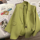 Fongt And Autumn Suit Jacket Female In 2024 Autumn New Black Net Red Fried Street Temperament Trend Casual Ladies Suit-Outfit