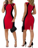 Summer Contrast Color Sleeveless Round Neck Stitching Zipper