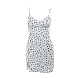 Summer Casual Mini Dress Floral Printing Lace Trim Spaghetti Strap Backless Slim Split Vestidos Boho Beach Clothing