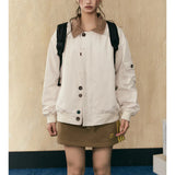 Fongt Brown Cleanfit Bump Color Jacket Coat Female Spring And Autumn Design Sense Lapel Versatile Niche Top Tide-Outfit