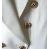 QUALITY New Fashion 2023 Star Style Designer Blazer Women's Gold Buttons Double Breasted Blazer Plus size