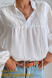 Chiffon Lace Blouses Lantern Sleeve Vintage Women Blouse Lace-up Tops Female Female Shirts Loose Blusas Autumn New