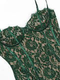 Midi Green Dress Elegant Sexy Night Wedding Guest Evening Party Dresses Spaghetti Strap Birthday Dress for Women 2023-Outfit