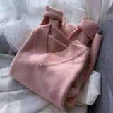 Lazy Wind V-Neck Sweater Women Look Loose And Thin, Wearing Knitted Bottomed Sweaters Inside-Outfit