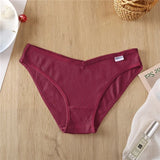 Women's Cotton Briefs Female Underpants Sexy V Waist Women's Panties Cotton Plus Size Pantys Lingerie