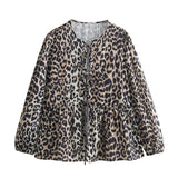 New Bow Knot Lock Color Loose Casual Shirt Blouse-Outfit