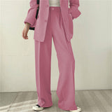 Fongt And Autumn New Blazer Female British Wind Casual Versatile Blue Small Medium Long Suit Female-Outfit