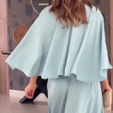 Fongt Summer New Leisure Light Luxury Home Deep V Pure Color Loose Dress-Outfit