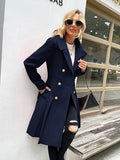 Fongt Autumn And Winter New Long Haired Women's Coat Ebay Large-Size Coat Wish Double Buckle
