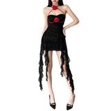 2024 Summer New Women's Fashion Trend Hit The Color Flower Word Hanging Neck Wave