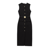 Fongt New With Belt Cuffless Sleeveless Fande Dress 3897054