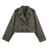Fongt Explosion Women's Double Slame Short Windbreaker Jacket Women's