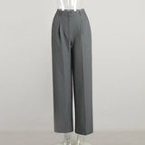 Fongt Pants 2025 Spring And Summer New Women's Leisure Temperament Commute Loose Straight Trousers Suit Pants