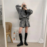 New Tie-Dye Casual Hoodies Two Piece Suits Women Casual Loose Long Sleeve Sweatshirts Spring Autumn Thin Woman