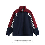 Fongt Three Bar Bump Color Collar Casual Jacket Jacket Men's Spring And Autumn Design Zipper Open Shirt Tide