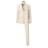 Fongt New Ambiance Neck-Piers Personality Cut Diy Blazer Female 1719