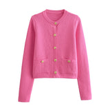 Fongt Spring Button Knitted Cardigan Coat Small Scented Women's Sweater 6427034