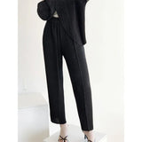 Fongt Folded 2025 New Fish Scale Pants Show Thin Set Of Leisure Pants Tight Waist Multi-Color Temperament Lazy Wind
