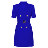 Fongt Suit Jacket Female Spring And Autumn Korean Version Of Loose Temperament Double Buckle Leisure Professional Raspberry Suit Top