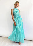 Fongt Summer New Leisure High-End Feeling Sleeveless Waist Swing Gentle Wind Dress Women's Long Dress