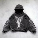 Fongt Wash Hooded Hoodie Hoodie Winter High Street Men And Women With The Same Shirt Top