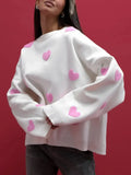 Women Mushroom Printed Sweaters Autumn Winter Casual Round Neck Loose Pullovers 2023 Female Elegant Warm Long Sleeved
