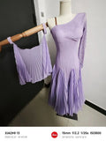 2024 Summer Dance New Practice Dress Mesh Pleated Chiffon Custom Standard Performance Ballroom Big Swing Dresses TH2787-Outfit