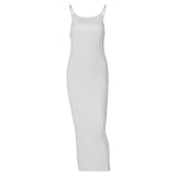 Summer New Fashion Three-Dimensional Line Sexy Condole Belt Slim Dress-Outfit