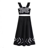 Fongt Women's Clothing Explosion Sleeveless Waveside Printed Vest Half-Skirt Suit