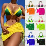Fongt New 2024 Three-Piece Patchwork Bikini Women's