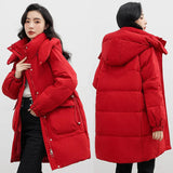 Advanced Sense Super Good-Looking Down Cotton Clothes Women 2023 New Winter Long Plus Thick Cotton-Padded Coat Super Thick Coat-Outfit