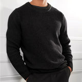 Fongt Only For The New Casual Men's Solid Color Top Sweater Knit