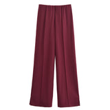 Fongt New Double-Sided Round Collar Blouse 3641859 Elastic Casual Trousers 3641860