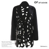 Fongt New Suit Long Fashion Simple Hollow Hair Design Sense Blazer 1632