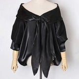 Fongt Collared Women 2025 Spring New Temperament Elegant Comfortable Leisure And Loose V Tie Collar Short