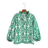 Fongt Women's Embroidered Shirts With Long Sleeve Embroidered Shirts 2695