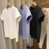 Fongt European White Short-Sleeved T-Shirt For Women 2025 New Spring And Summer Small Short Top