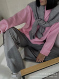 Fongt And Winter Explosion Of Women's Knitted Shirt Round-Neck Solid Color Loose Sweater