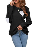 Fongt And Winter New Round Collar Solid Color Small Love Jacket Loose Sweater Knitted Shirt Girl