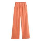 Fongt Fragrant Cotton Lint Neck Vest Set Of Women's Summer With Light Luxury High-End Trousers Two Sets