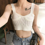 And Summer Korean Version Of Chic Hong Kong Flavor Short Knitted Sleeveless Sleeve-Free Cloth Coat Vest Women Wearing Tide