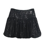 Fongt Style Glide Half-Dress Lumbar Buds Small Black Dress Anti-Light A Word Umbrella Skirt 8295