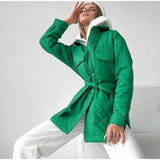 Long Breasted Collar Loose Warm Rhomenge Cotton Clothing New 2022 Autumn And Winter Versatile Thick Cotton-Padded Clothes Women-Outfit